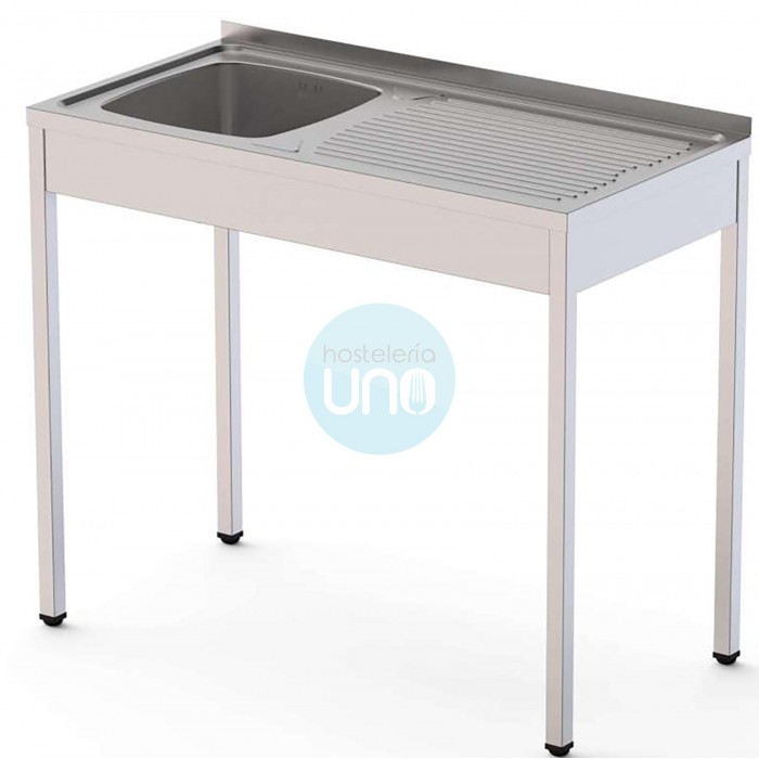 Fregadero Acero inox Fondo 500 cuba + escurridor (lado a elegir) 80 x 50 x 85h cm AVEIRO Fregadero Acero inox Fondo 500 cuba + escurridor (lado a elegir) 80 x 50 x 85h cm AVEIRO