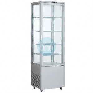 Expositor Refrigerado Blanco 4 Caras, 4 Estantes, 5 Alturas, 235 Litros RT-235L
