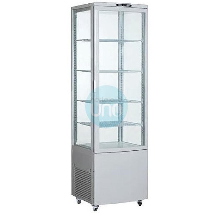 Expositor Refrigerado Blanco 4 Caras, 4 Estantes, 5 Pisos, 235 Litros, Blanco, EU-RT235L