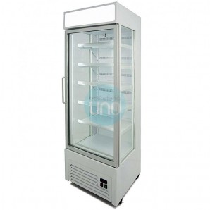 Armario Refrigerado Blanco con Laterales de Cristal, 400 Litros, 5 Estantes VISION400B