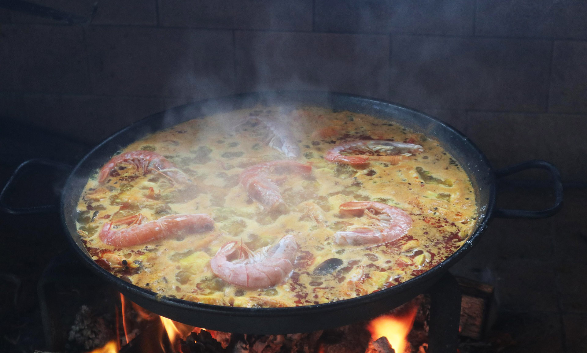 Paella Valenciana Cocinando